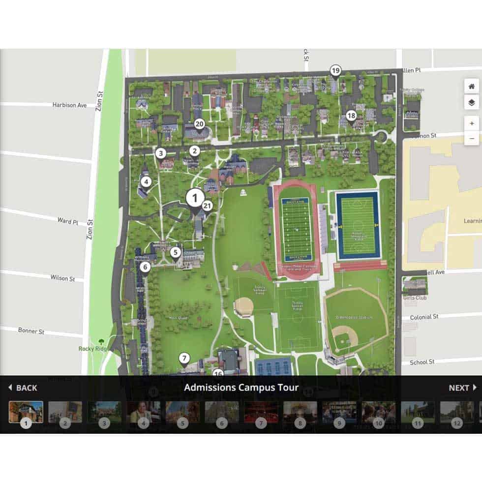 Trinity College Hartford Campus Map