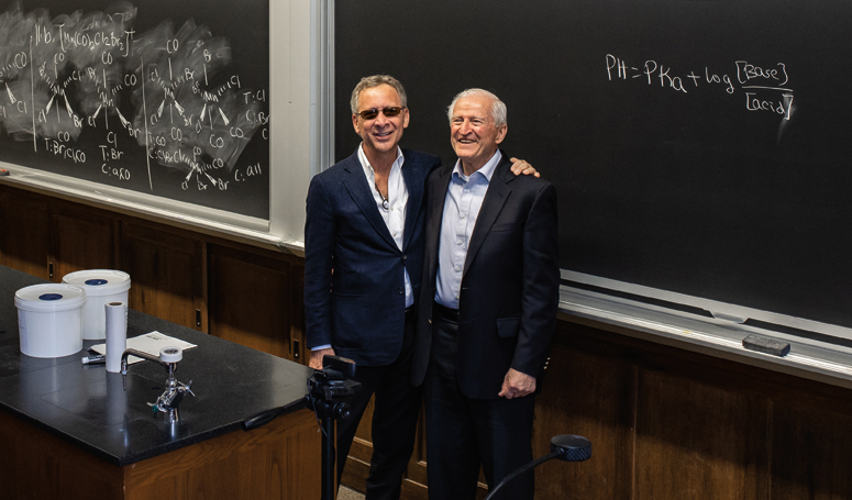 Gregory Mario ’87, with Henry DePhillips, Vernon K. Krieble Professor of Chemistry, Emeritus.