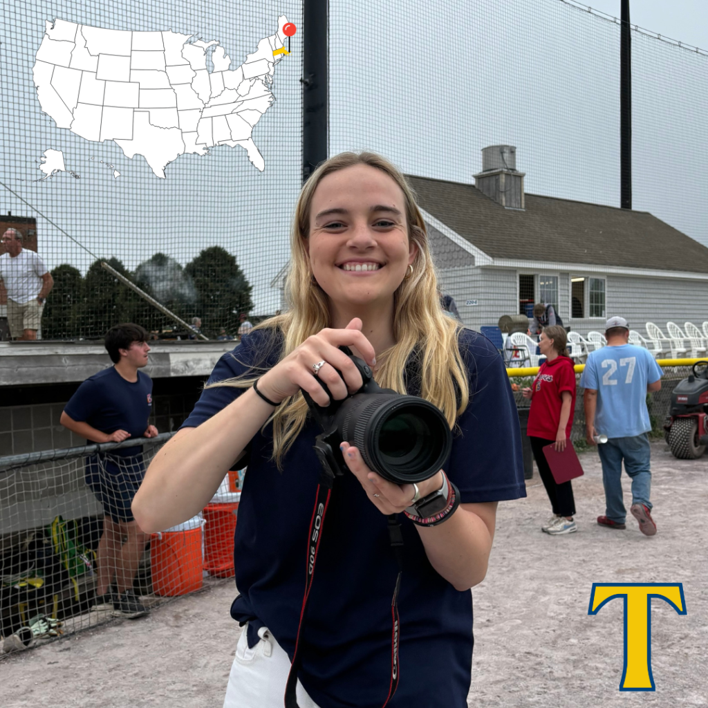 Summer interns 2024: Hannah Boone ’26, social media coordinator for the Bourne Braves of The Cape Cod Baseball League in Bourne, Massachusetts.